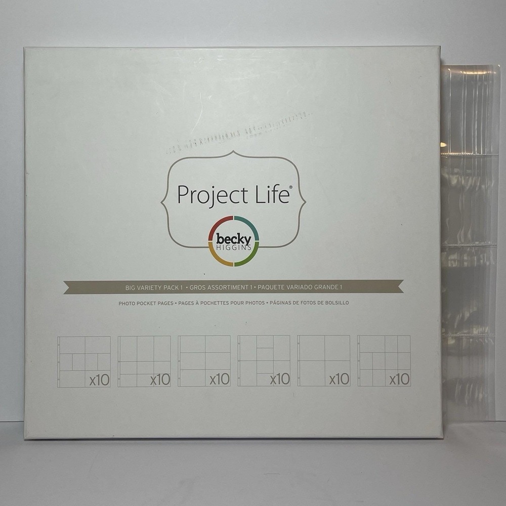Project Life Becky Higgins Big Variety Pack New 60 Photo Pocket Pages +10 12x12"